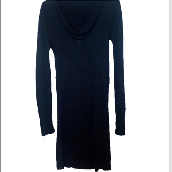 SEXY PLANET FUNK BLACK SWEATER DRESS HOODIE 3 GOTHIC CROSSES SZ S EMU LOLITA - Picture 3 of 13